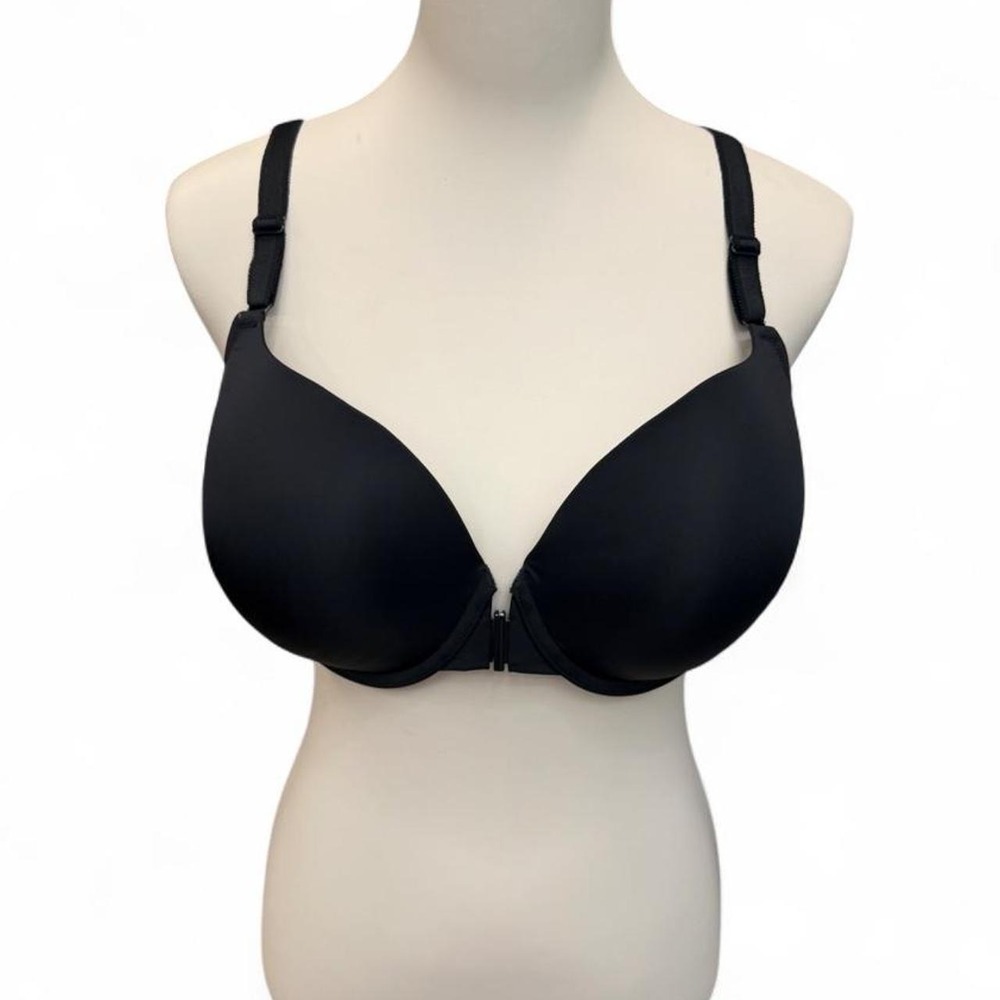 Torrid Black Front Closure T-Shirt Bra 40DD Underwire Soft Fit Adjustable